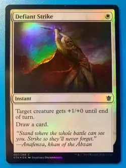 MTG 1x FOIL Defiant Strike Khans of Tarkir Pauper Magic the Gathering Card x1 NM - Image 1