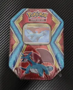 Pokemon TCG Salamence Srong Bonds Tin with 10 Mini 3-Card Booster Packs - Image 1
