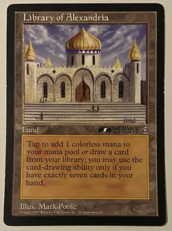 Magic The Gathering MTG LIBRARY OF ALEXANDRIA Promo 6x9 Oversize Jumbo Card! - Image 1