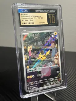 CGC Pristine 10 Pikachu 173/165 Art Rare 2023 Japanese 151 Pokemon Card - Image 2