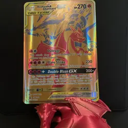 Pokemon Reshiram & Charizard GX SM247 Tag Team Promo Holo Jumbo Card - Image 1