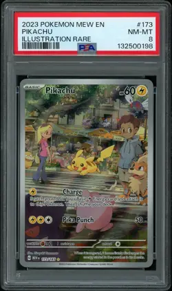 PSA 8 NM-MINT Pikachu 173 Pokemon 151 Pokemon Card - Image 1