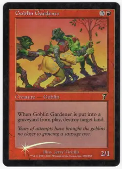 Goblin Gardener 2001 MTG Core Set 7th Edition FOIL Red Creature SP - NM AZ1 - Image 1