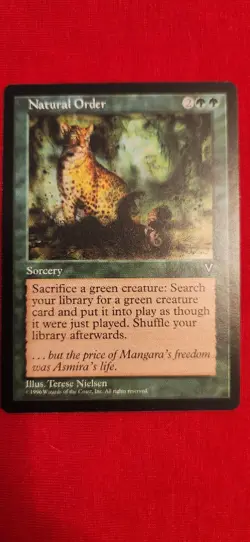 Natural Order from the Magic: The Gathering Visions set, released 1997 Rare NM - Image 1