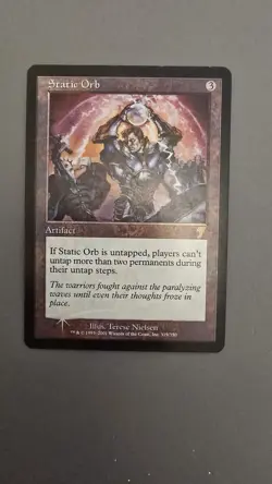 Static Orb 7th Edition Rare Foil 319/350 Artifact MTG WOTC LP/MP - Image 1