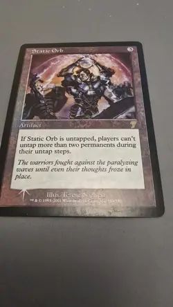 Static Orb 7th Edition Rare Foil 319/350 Artifact MTG WOTC LP/MP - Image 2