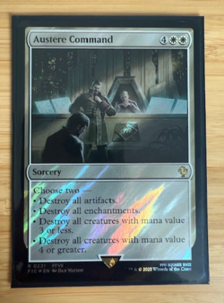 MTG: Austere Command (Surge Foil) Commander: Final Fantasy Foil NM - Image 1