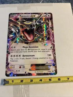2015 POKEMON XY BLACK STAR PROMOS TAG #XY69 RAYQUAZA EX Jumbo - Image 1