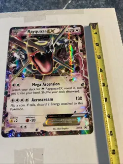 2015 POKEMON XY BLACK STAR PROMOS TAG #XY69 RAYQUAZA EX Jumbo - Image 2