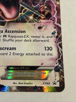2015 POKEMON XY BLACK STAR PROMOS TAG #XY69 RAYQUAZA EX Jumbo - Image 3