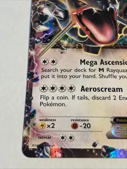 2015 POKEMON XY BLACK STAR PROMOS TAG #XY69 RAYQUAZA EX Jumbo - Image 4