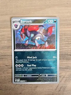 Pokemon TCG Zoroark 062/086 Poke Ball Pattern Rare SV: White Flare Holo NM - Image 1