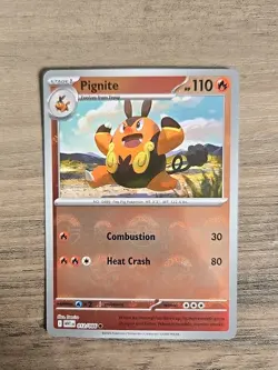 Pokemon TCG Pignite 012/086 Pokeball Pattern SV White Flare NM - Image 1