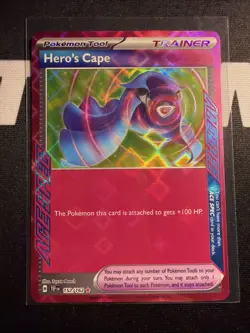 Pokemon TCG Hero's Cape 152/162 Temporal Forces Holo Ace SPEC Rare NM - Image 1