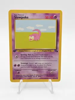 Pokemon TCG Fossil #55/62 Slowpoke 1st Edition LP - Image 1