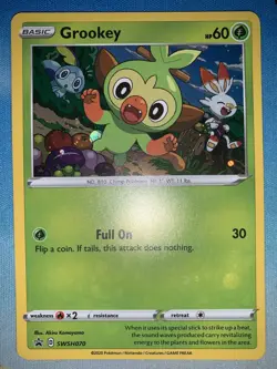 Grookey SWSH070 Sword & Shield Promo Cosmos Holo Pokemon - Image 1
