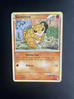 Pokemon TCG Sandshrew Heartgold Soulsilver 79/123 Regular Common NM - Image 1