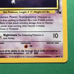 Pokemon TCG Haunter Holo 6/62 Fossil NM - Image 5