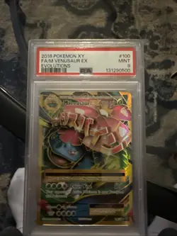 Pokemon Evolutions XY M Venusaur Mega EX Full Art #100/108 2016 PSA 9 - Image 1