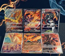 Pokemon Team Rocket’s Moltres Ex #229 Stamped Bundle/ Destined Rivals: Lot Of 6 - Image 1
