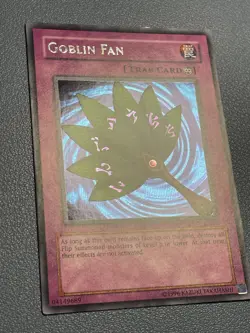 Yu-Gi-Oh! Goblin Fan TFK-003 Prismatic Secret Rare American OG NA Promo 2002 - Image 2