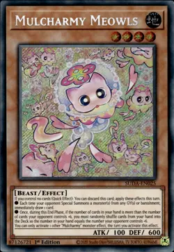 Mulcharmy Meowls - Secret Rare 1st Edition SUDA-EN025 - NM - YuGiOh - Image 1