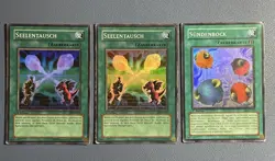 Yu-Gi-Oh! 2x Seelentausch SDY + Sundenbock SDJ 1.Edition Starter Deck Yugi Joey - Image 1