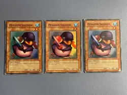 Yu-Gi-Oh! 3x Penguin Soldier SDJ-022 Super Rare Starter Deck Joey 2002 EN - Image 1