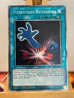 Voreiliges Begrabnis RA03-DE103 Platinum Secret Rare Deutsch NM YUGIOH - Image 1