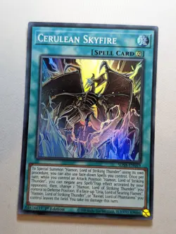 Yugioh | SDSA-EN019 - Cerulean Skyfire - Super Rare - 1st ed LP/Mod Played - Image 1