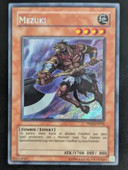 Mezuki PP02-DE016 Secret Rare DE EX YUGIOH - Image 1