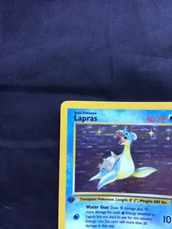 Pokemon Cards: 1st Edition Fossil Rare Holo: Lapras 10/62 - Image 3