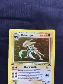 Pokemon Cards: 1st Edition Fossil Rare Holo: Kabutops 9/62 - Image 2