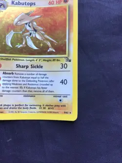 Pokemon Cards: 1st Edition Fossil Rare Holo: Kabutops 9/62 - Image 5
