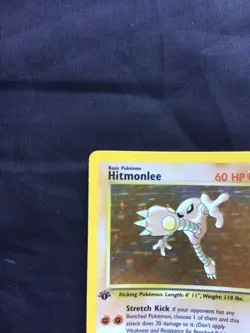 Pokemon Cards: 1st Edition Fossil Rare Holo: Hitmonlee 7/62 - Image 3