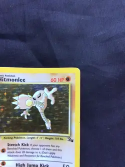 Pokemon Cards: 1st Edition Fossil Rare Holo: Hitmonlee 7/62 - Image 4