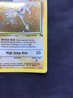 Pokemon Cards: 1st Edition Fossil Rare Holo: Hitmonlee 7/62 - Image 5