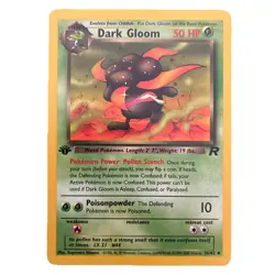 1st EDITION VINTAGE POKEMON CARD Dark Gloom 36/82 Team Rocket MINT - Image 1