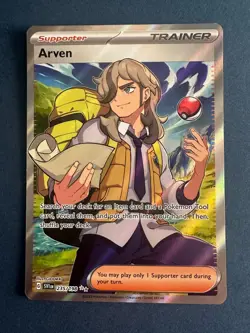Arven 235/198 SVI Scarlet & Violet Trainer Full Art Secret Rare Pokemon Card NM - Image 2