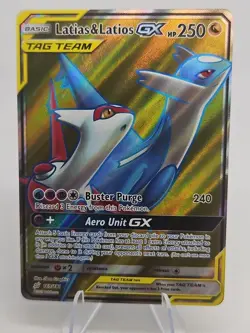 Pokemon Sun and Moon Tag Team Latias and Latios GX Full Art Card 169/181 - Image 2