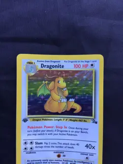 Pokemon Cards: 1st Edition Fossil Rare Holo: Dragonite 4/62 - Image 2