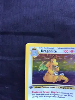 Pokemon Cards: 1st Edition Fossil Rare Holo: Dragonite 4/62 - Image 3