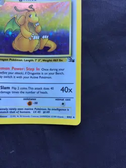 Pokemon Cards: 1st Edition Fossil Rare Holo: Dragonite 4/62 - Image 5