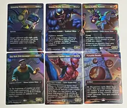Spider-Man MTG Magic Marvel Borderless Scene Box 6 card complete set! - Image 1