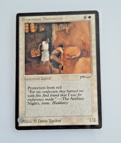 MTG Repentant Blacksmith Arabian Nights 1993 - Image 1
