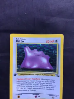 Pokemon Cards: 1st Edition Fossil Rare Holo: Ditto 3/62 - Image 2
