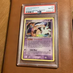 Deoxys #16 2005 Destiny Deoxys Movie Stamp Pokemon Card PSA 8 RARE - Image 1