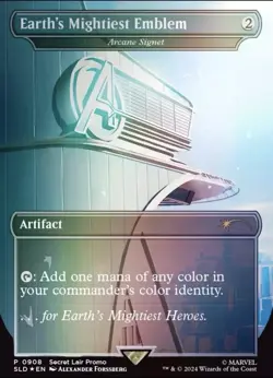 MTG Arcane Signet as "Earth's Mightiest Emblem" Promo Card Marvel X Secret Lair - Image 1