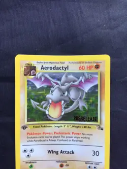 Pokemon Cards: 1st Edition Fossil Rare Holo Prerelease: Aerodactyl 1/62 - Image 2