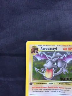 Pokemon Cards: 1st Edition Fossil Rare Holo Prerelease: Aerodactyl 1/62 - Image 3